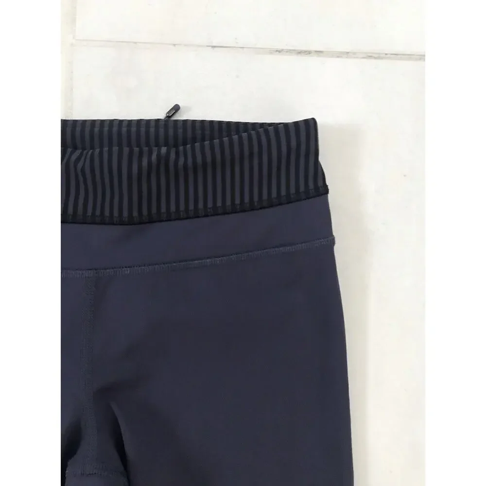 Lululemon Run Stripe Inspire Crop II Activewear Pants Cadet